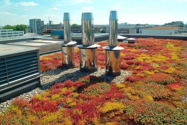 Foto von einem Flachdach